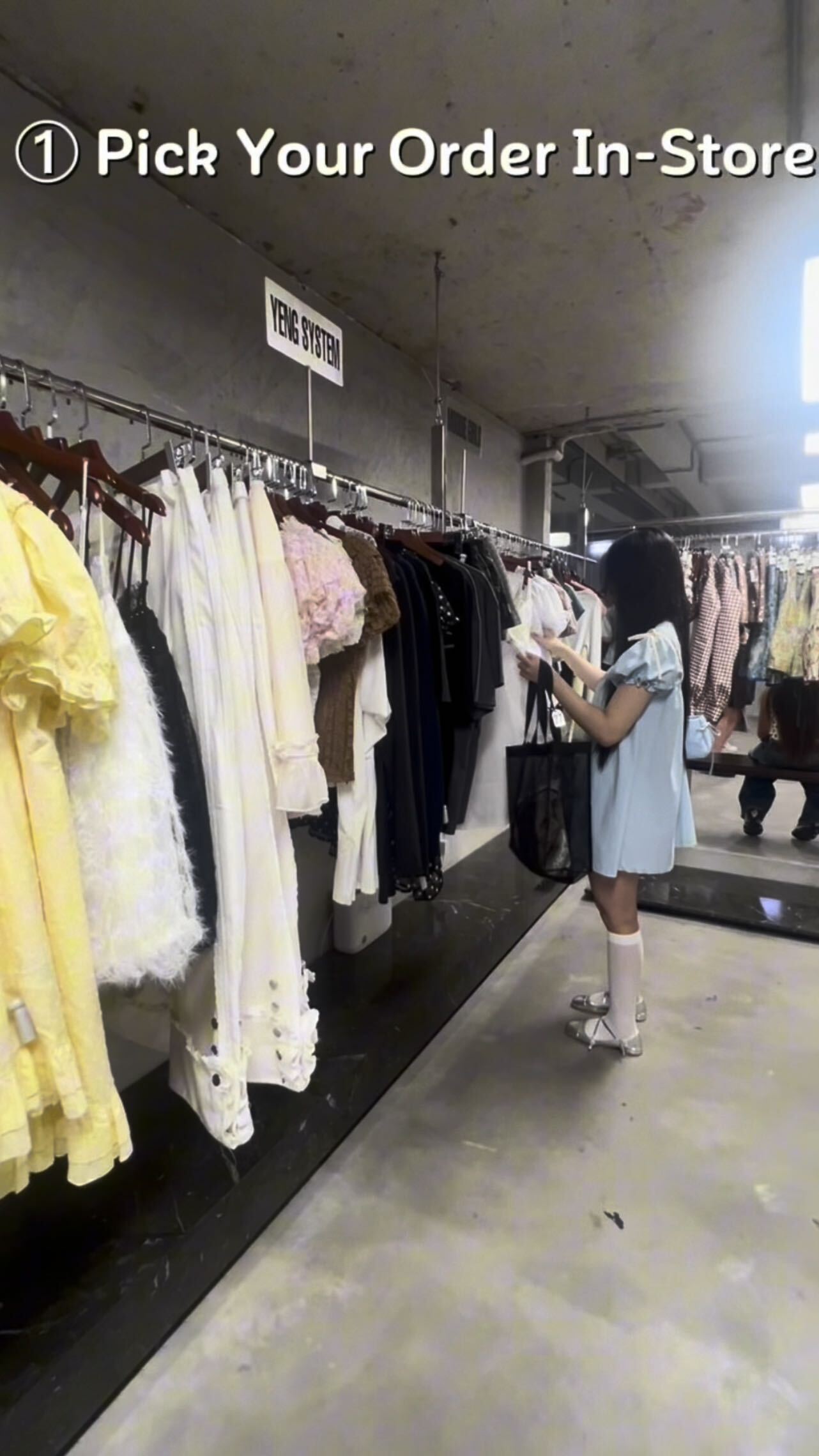 VI PICK picking an approved order from a local fashion store in Vietnam