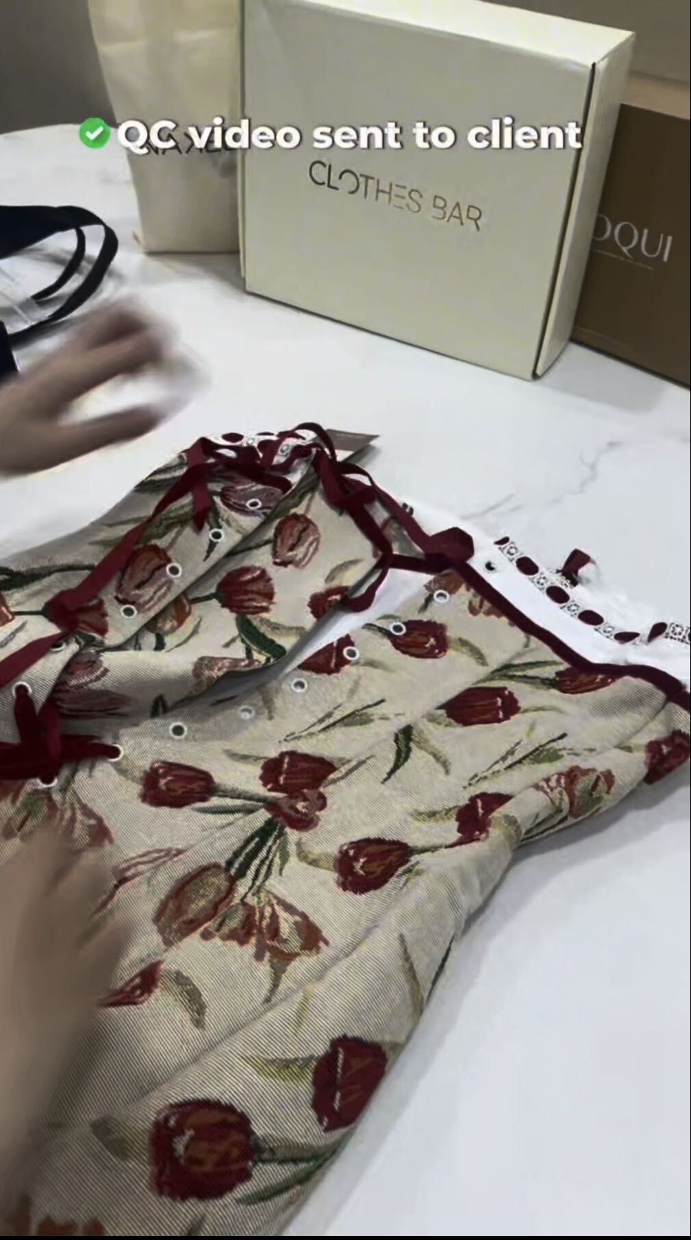 Quality control video prepared for a VI PICK customer before shipping